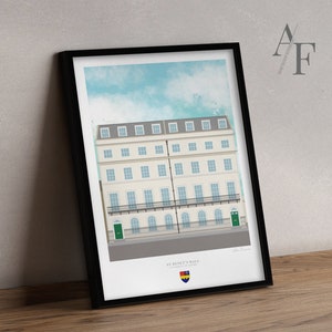 St Benet&#39;s Hall, Illustration der Universität Oxford |  Das perfekte Geschenk / Andenken für die Graduierung der Universität von Oxford für Studenten in Vergangenheit und Gegenwart.