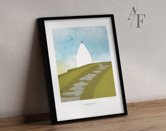 WHITE NANCY Illustrated Prints | Great gift for Macclesfield / Bollington and Cheshire residents, past and present.