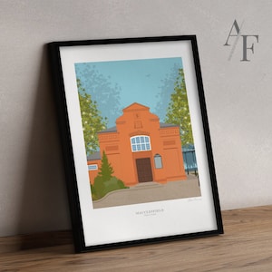 MACCLESFIELD WEST PARK Illustrated Prints | Great gift for Macclesfield, Cheshire, residents, past and present.