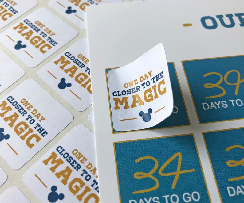 Disney Holiday/vacation Countdown Chart 40 Day Countdown Etsy