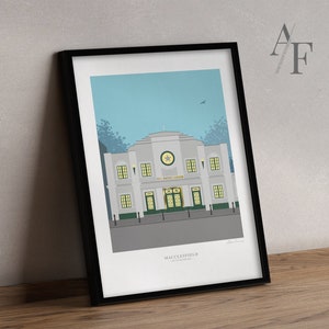 MACCLESFIELD PICTUREDROME Illustrated Prints | Great gift for Macclesfield, Cheshire, residents, past and present.