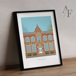 MACCLESFIELD SILK MUSEUM Illustrated Prints | Great gift for Macclesfield, Cheshire, residents, past and present.
