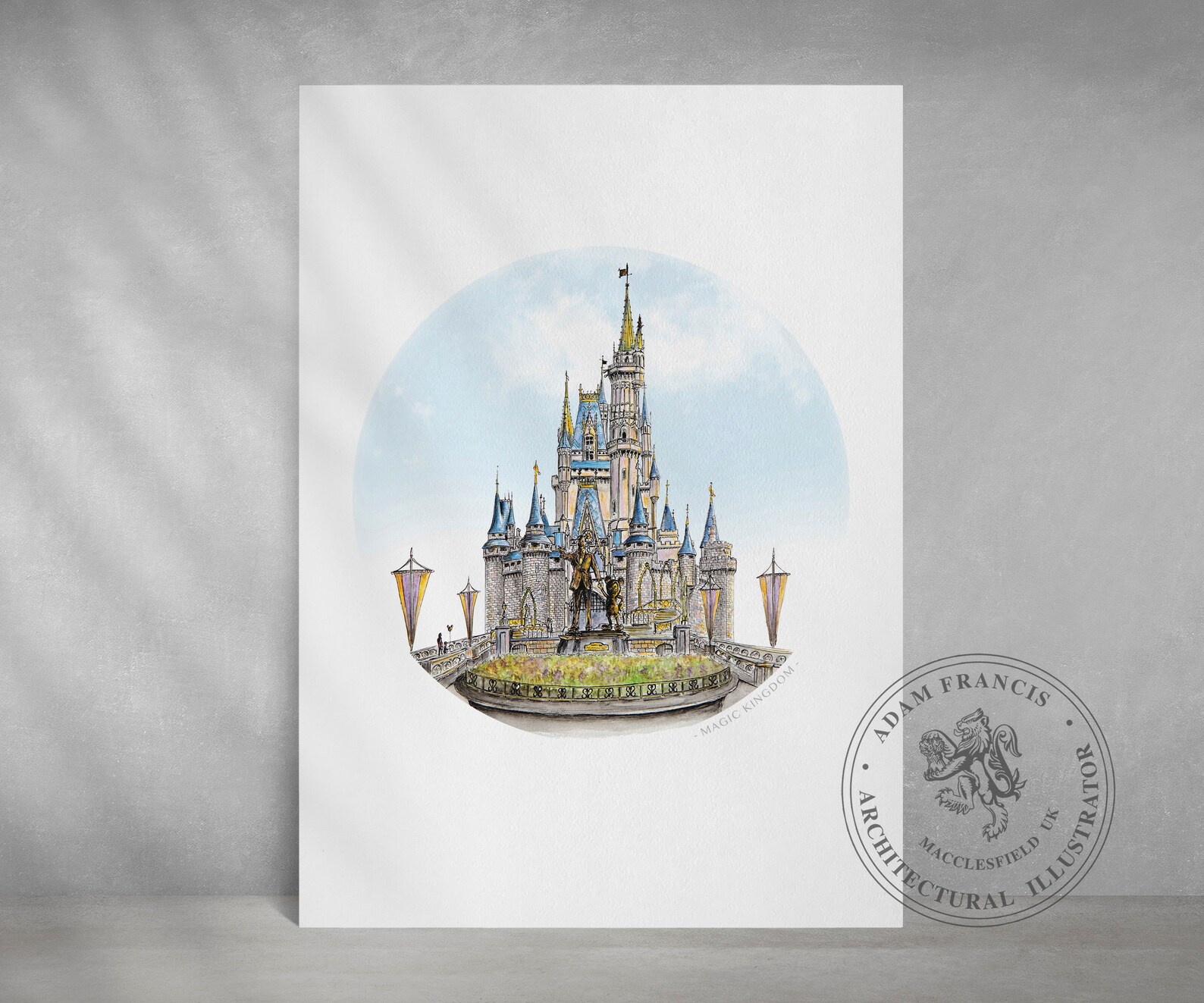 Disney World Castle Art Print Taken From My Detailed Pen - Etsy