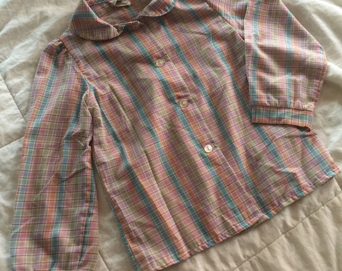 1983 Rosebud Duds Pastel Plaid Oxford (Girls 12) USA