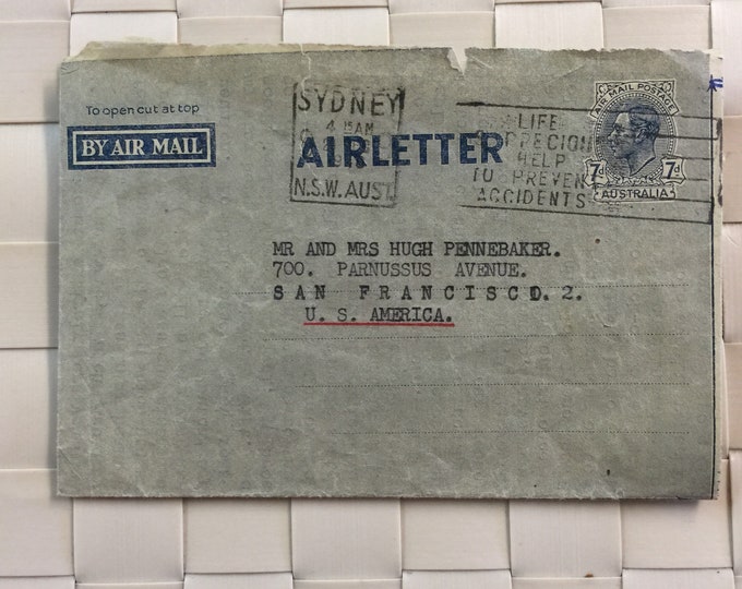 1948 Airmail Airletter Australia 7d