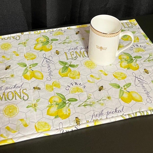 Fresh Picked Lemons Dish Drying Mat