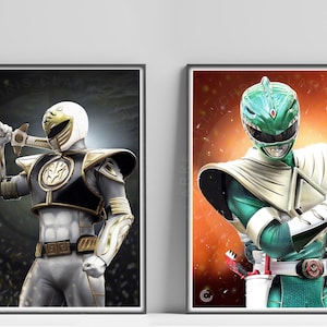The White And Green Ranger Limited Edition Print Pack