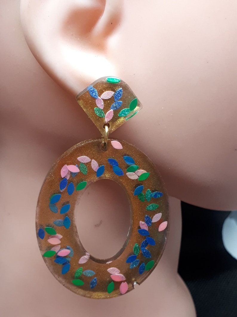 VARIOUS Retro mary quant twiggy OVERSIZED acrylic dangle HOOP earrings 1960s design 1960/'s style statement earrings 3 to choose from