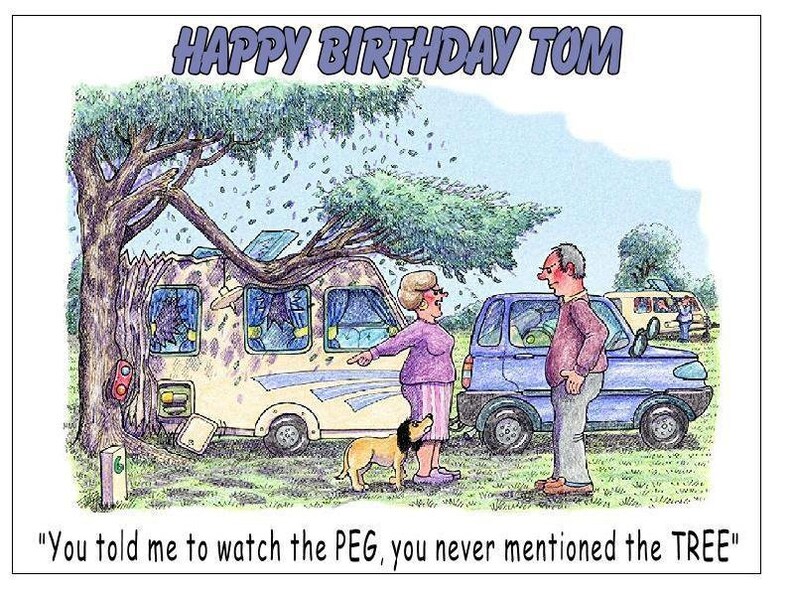 Funny comic caravan tree camping trailer PERSONALISED Etsy