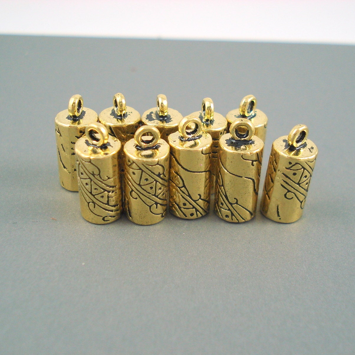 5MM End Cap TEN Antique Gold Caps for Leather or Cord Etsy