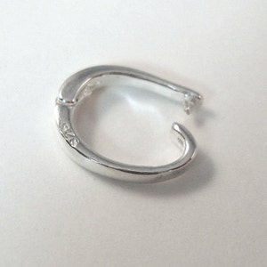 Charm Holder, Detachable Charm Ring, Sterling Silver, Small Size (CHSMSS)