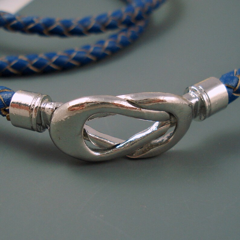 THREE Sets Infinity Loop 4MM End Cap Clasp Magnetic Double Loop End Caps KNOT4MM