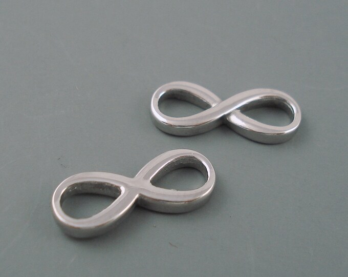 Stainless Steel Infinity Connector, Two 20MM X 8 X 2MM Stainless Steel ...