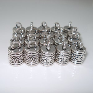 8MM End Cap, TEN Ornate 8mm Caps for Leather Kumihimo or Cord CAP8-001 image 1