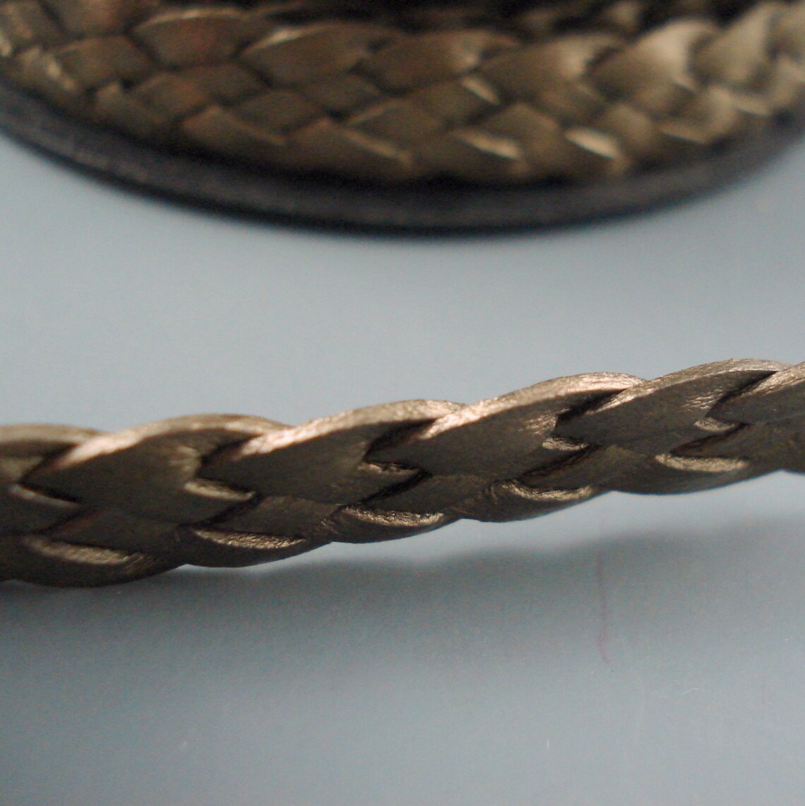 Leather Braided Cord 10MM Wide Flat Braided Strapping Etsy