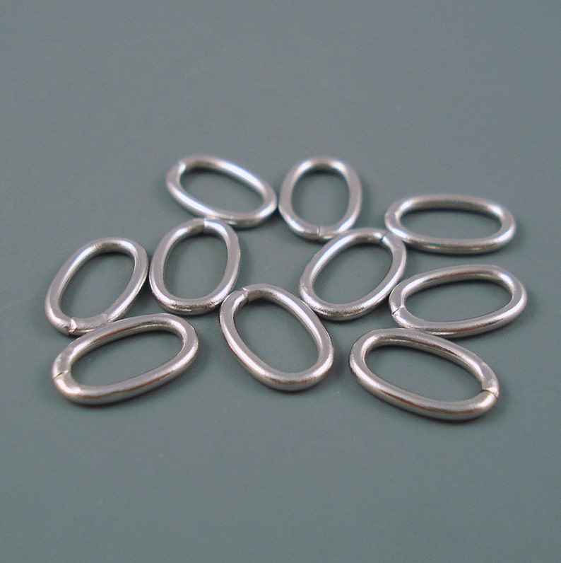 Stainless Steel Jump Ring Ten Stainless Steel 18g Oval Jump Etsy