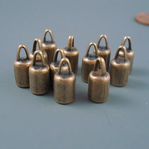 4MM End Cap, TWENTY Copper Finish Caps for Leather or Cord, Copper Finish Caps CAP4-006 image 2