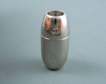 Magnetic Clasp, 5MM Tube Stainless Steel Clasp for Leather or Cord, (SC5-8)