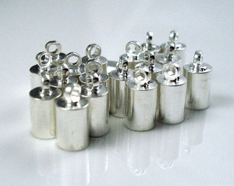 4MM End Cap, TWENTY Caps for Leather or Cord, Simple 4.5mm Cap (CAP4-003)