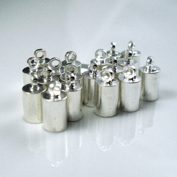 4MM End Cap, TWENTY Caps for Leather or Cord, Simple 4.5mm Cap (CAP4-003)