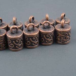 6MM End Cap, TEN Copper Caps for Leather or Cord (CAP6-013)
