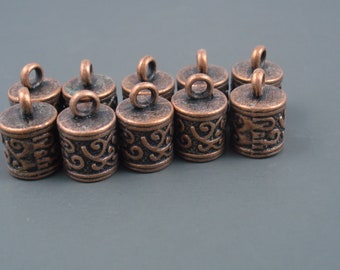 6MM End Cap, TEN Copper Caps for Leather or Cord (CAP6-013)