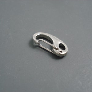 Stainless Steel Clasp, Self Closing Spring Style Push Gate Snap, Stainless Steel Key Clip (lcss-9)