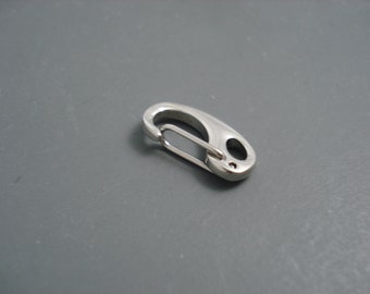 Stainless Steel Clasp, Self Closing Spring Style Push Gate Snap, Stainless Steel Key Clip (lcss-9)