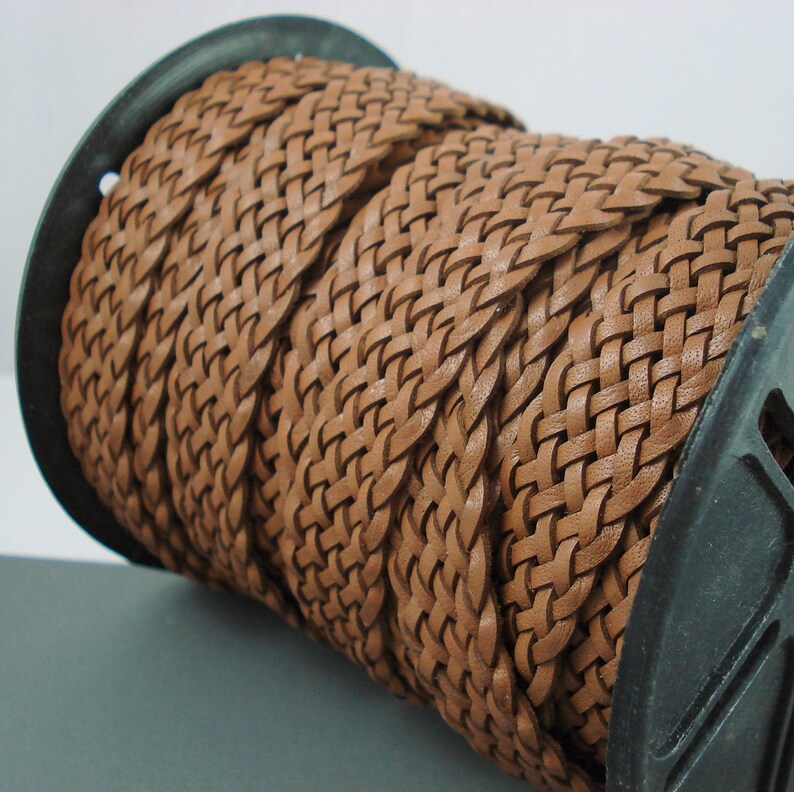 Flat Leather Braided Cord 16MM Wide Flat Braided Strapping Etsy