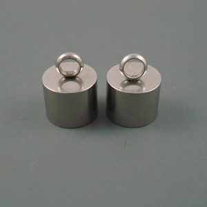 10MM Stainless Steel End Cap, TWO Pieces, Cap for Leather or Cord, 10mm Cap (SSC10-1)