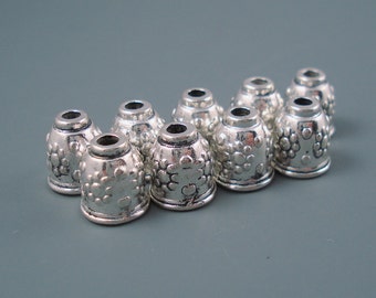 Bead Caps, Ten Pieces, 7MM Cap for Viking Knit, Kumihimo, Cord, Beadwork, Bead Cap, Terminator (CapVK7)