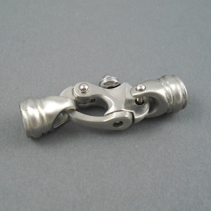 Mariners Clasp, Stainless Steel Snap Shackle 6MM Clasp, 37MMx9.4MM Matte 316 Stainless Steel Clasp for 6mm Cord (SC6-21)