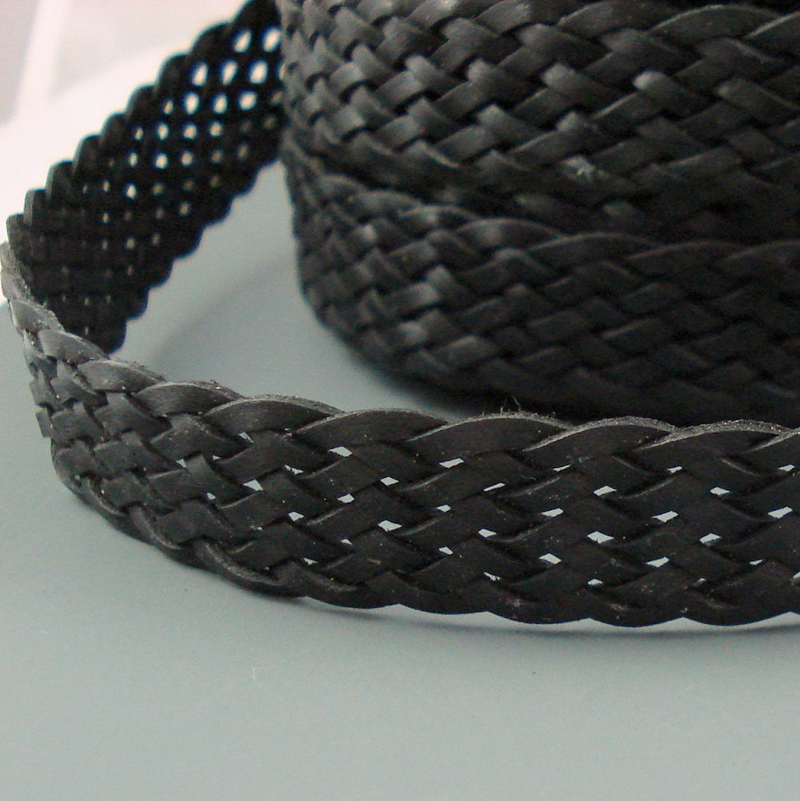 Flat Leather Braided Cord 16MM Wide Flat Braided Strapping Etsy