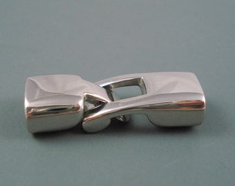 Stainless Steel Snap Lock Clasp,  Large Interlocking Clasp, 34mm Long, 5.5mm x 10mm Inner Diameter (SSSNAP106)