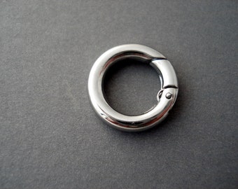 Stainless Steel Clasp, 304 Stainless Steel Key Clasp, Donut Clasp, 15 x 3mm Ring Clasp (Donut9)