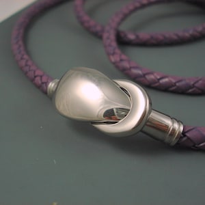 Stainless Steel Magnetic 5MM Clasp,  Large Interlocking Clasp, 43mm x 15mm Clasp for 5mm Cord (SS5INT)