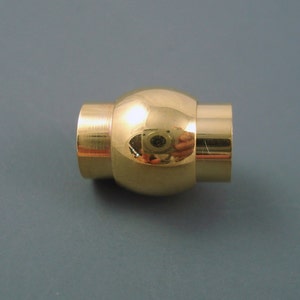 Magnetic 6MM Stainless Steel Clasp for Leather or Cord, Gold Finish Stainless Steel, 6MM End Cap (SC6-17G)