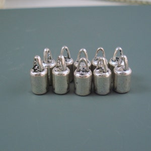 Embout 4 mm, dix embouts argentés pour cuir ou cordon (CAP4-002)