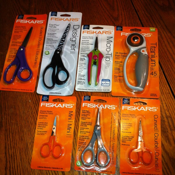 Tijeras Fiskar - 7 pares - varios tipos - todo por un precio