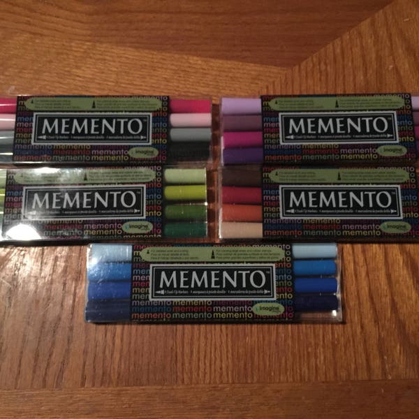 Marcadores de doble punta Memento - 5 paquetes - 4 marcadores en cada uno