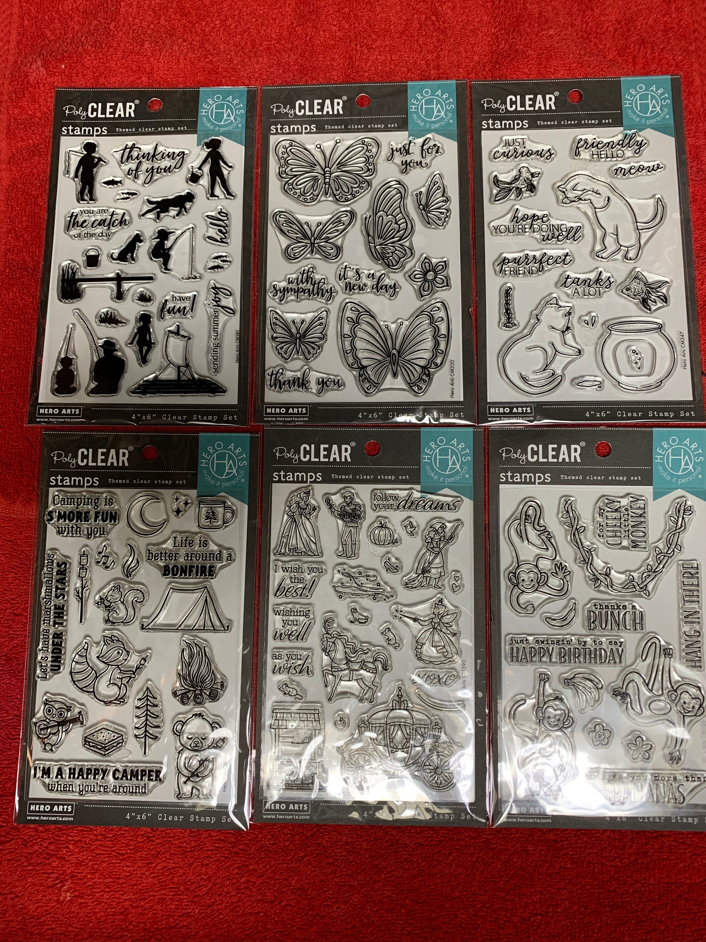 Hero Arts Poly Clear Stamps 6 Packs All Different Etsy