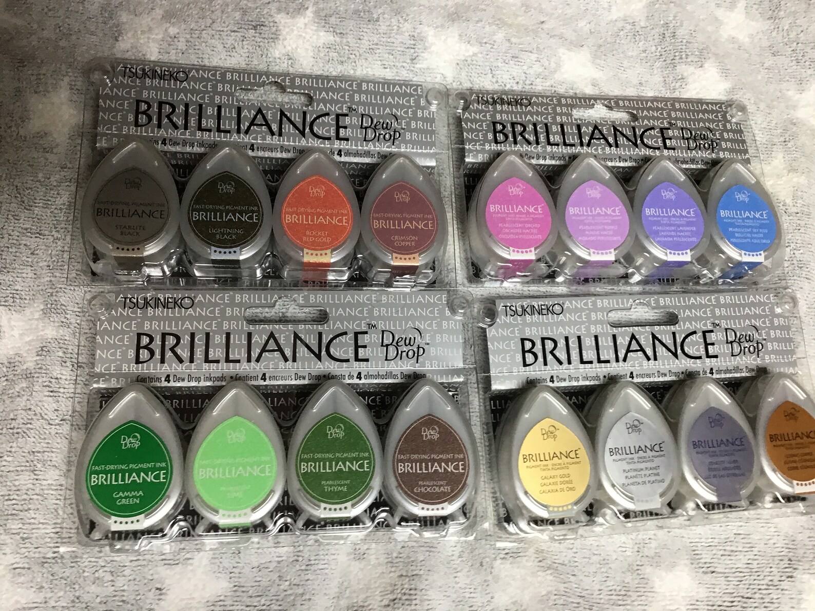 Brilliance DewDrop Ink Pads 4 Packs 4 Inks in Each Pack Etsy