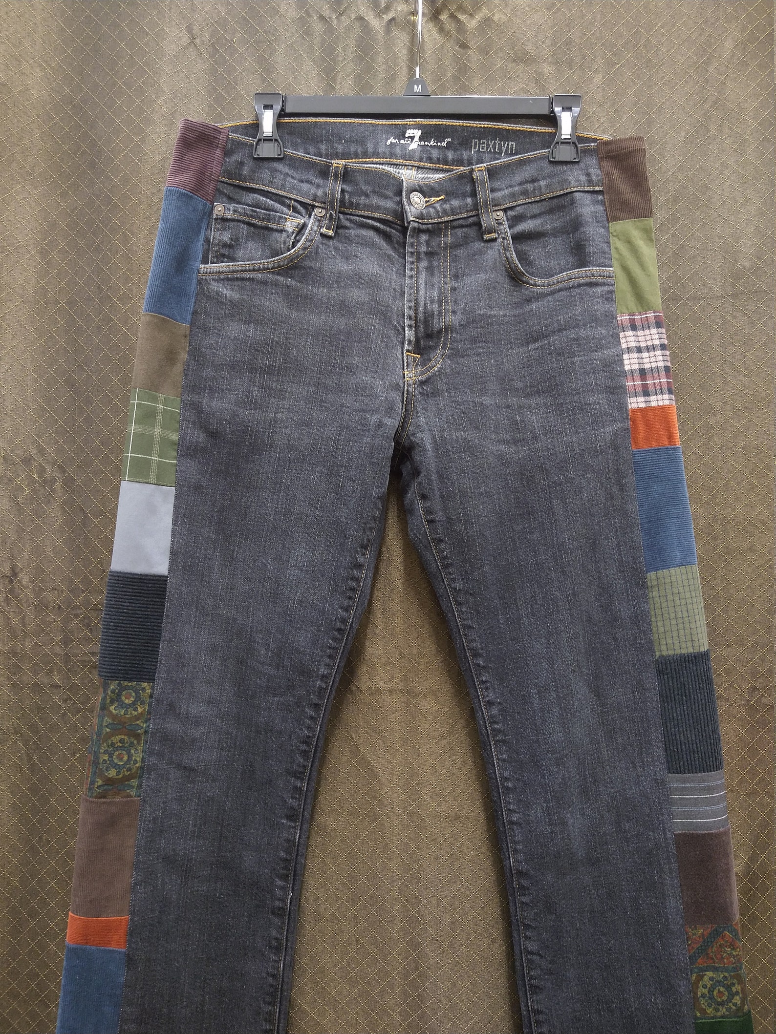 BLACK PATCHWORK JEANS Hippie Pants Hippie Clothes Mens Jeans Etsy