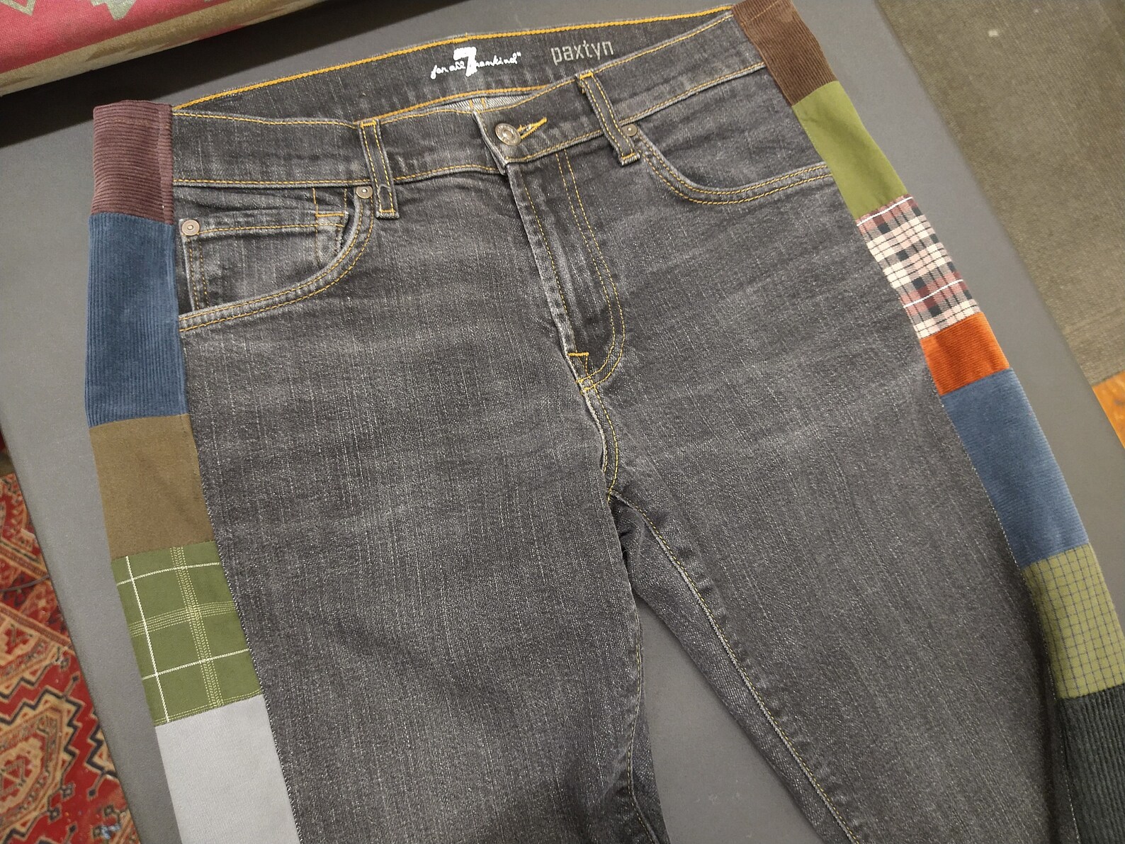 BLACK PATCHWORK JEANS Hippie Pants Hippie Clothes Mens Jeans Etsy