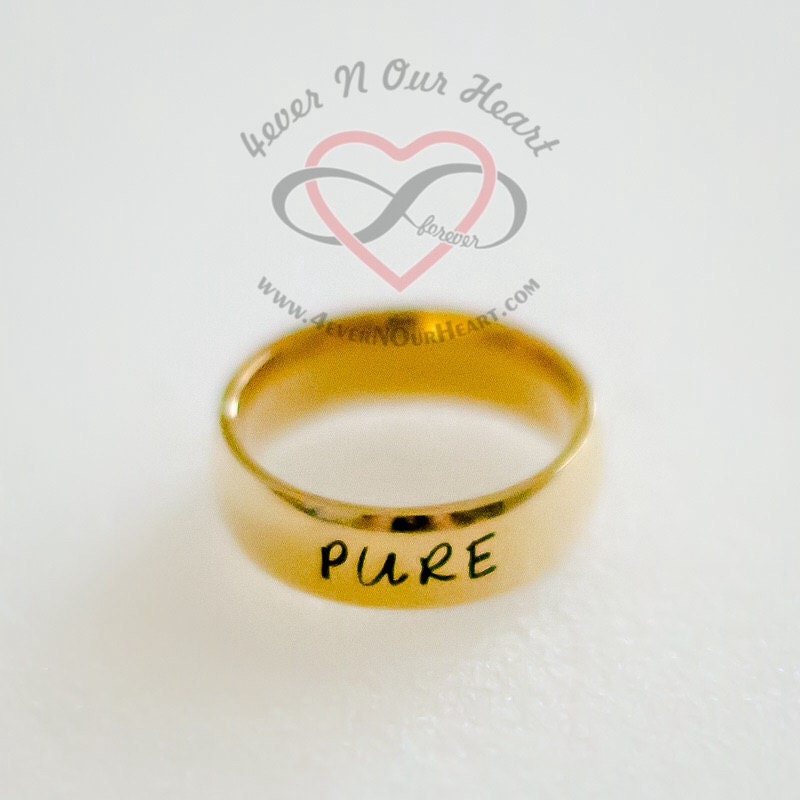 True Love Waits Ring Gold Promise Ring Purity Ring Etsy