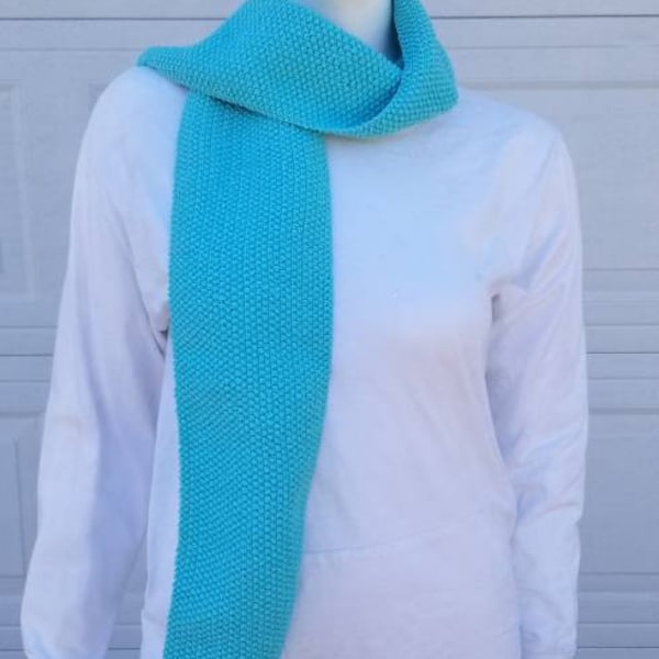 100% cotton seed stitch scarf. Super soft knit scarf, wrap scarf holiday gift, seed stitch scarf,  knit scarf, cotton scarf,  25colors 6x60