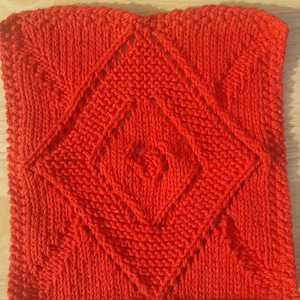 diamond face/dish cloth, red and green diamonds (comes as a set) 32 colors available, 100% cotton