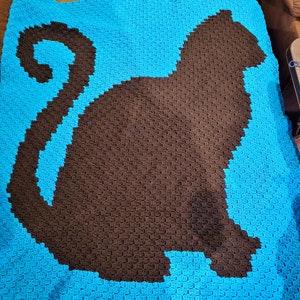 cat blanket (pool and black) 40x46