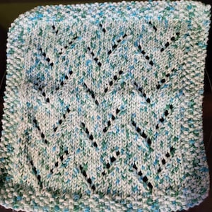 dishcloth/facecloth, zigzag eyelet 85% cotton/15 polyester dishcloth set, xl handknit cloths 9x8 5(comes as a set)  21 colors available