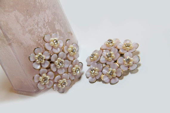 Vintage earrings, Vintage Bouquet clip earrings, … - image 1
